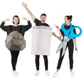 Gruppenkostüm | 3-Personen Schere-Stein-Papier Set mit Hochwertigem Material | Perfekt für jede Party 0