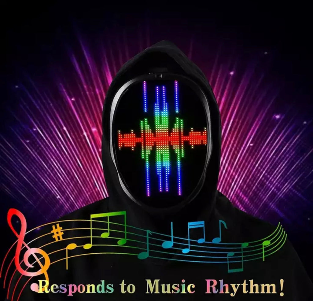 Interaktive LED-Bluetooth-Maske mit App-Steuerung und Musik-Synchronisation | Kreative Animationen für unvergessliche Feste 6