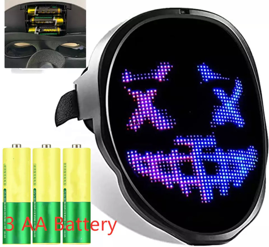 Interaktive LED-Bluetooth-Maske mit App-Steuerung und Musik-Synchronisation | Kreative Animationen für unvergessliche Feste 9