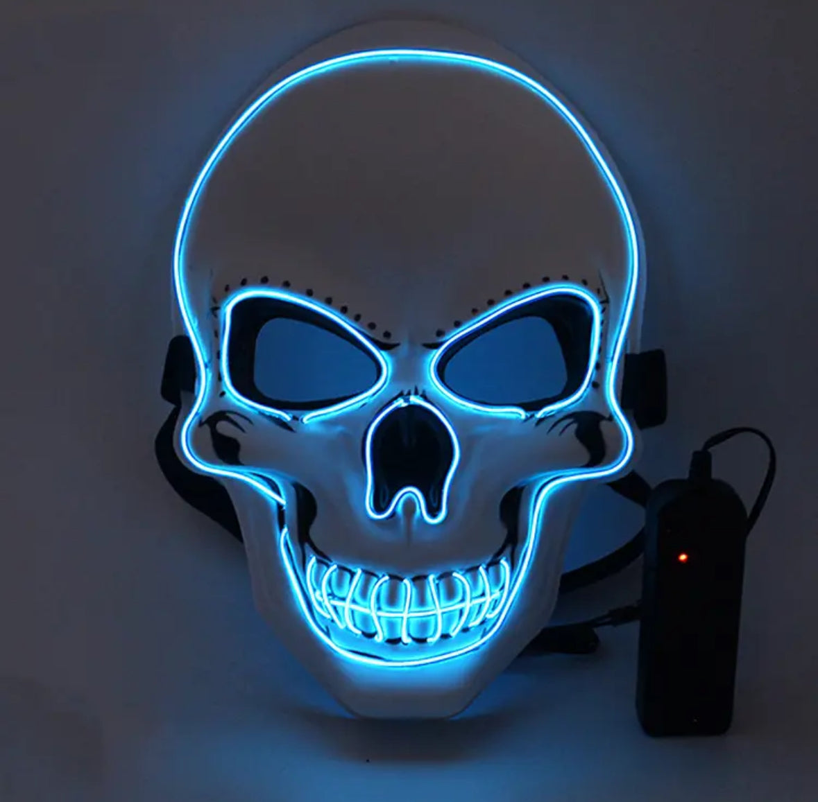 Leuchtende Totenkopf Maske aus Kunststoff für Partys | Ideal für Gruppenkostüme 0