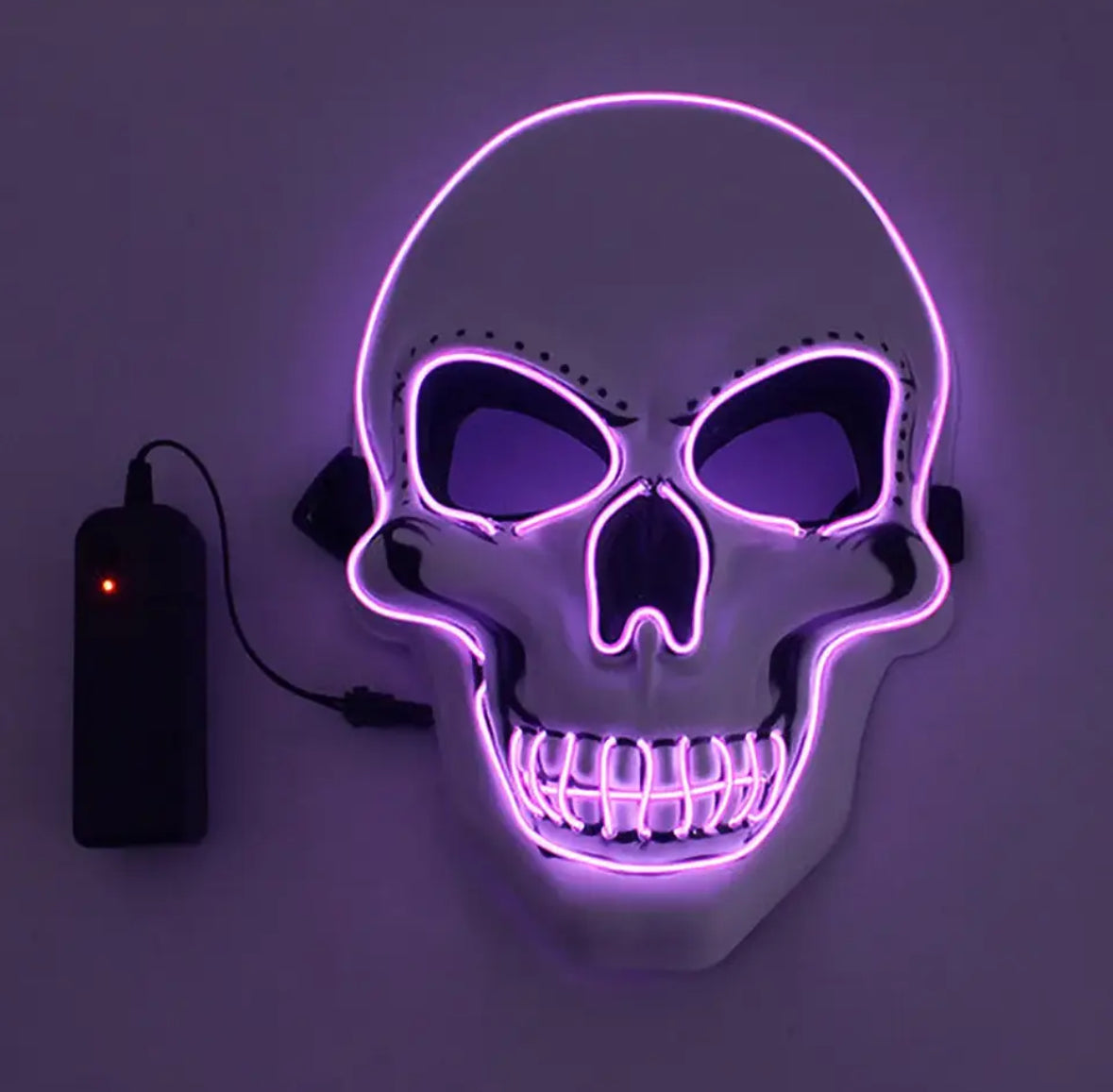 Leuchtende Totenkopf Maske aus Kunststoff für Partys | Ideal für Gruppenkostüme 11