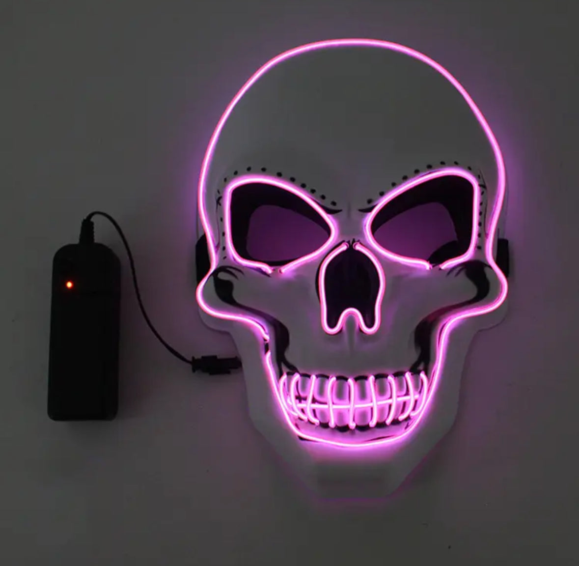 Leuchtende Totenkopf Maske aus Kunststoff für Partys | Ideal für Gruppenkostüme 12