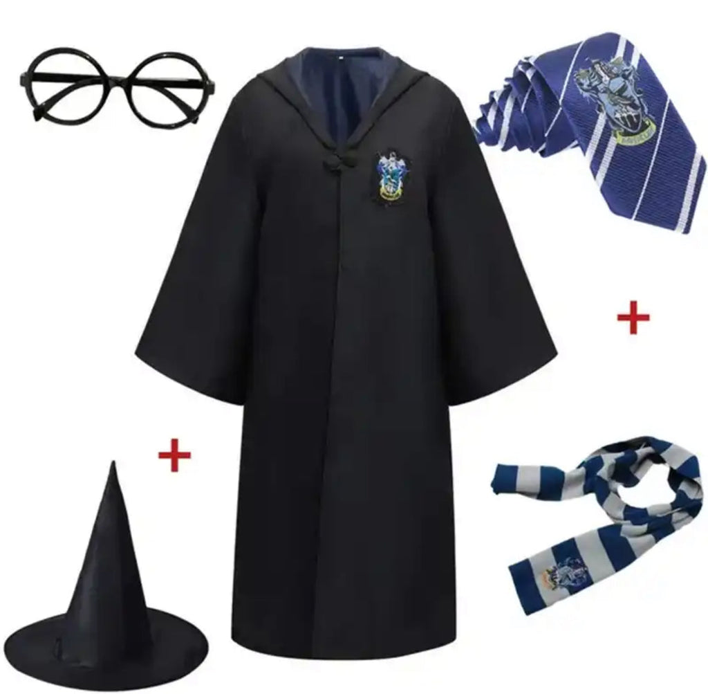 Magisches Kostüm | Harry Potter Zauberschüler Outfit mit Accessoires | Perfekt für Halloween Kostüme und Partys 0