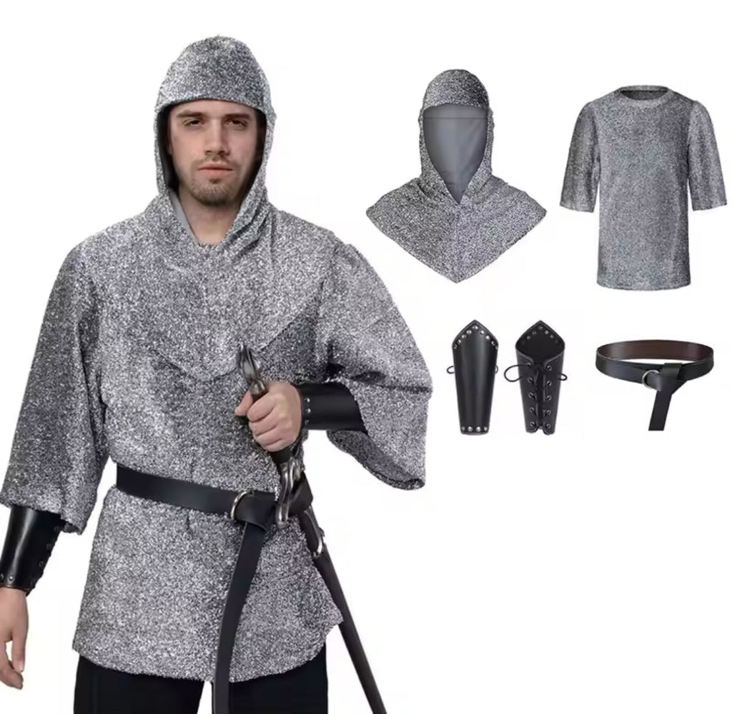 Ritter Kostüm | Hochwertiges Unisex Kostüm mit Coolem Design | Ideal für Gruppenfeiern und Veranstaltungen 0